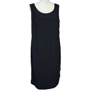 Vtg Katherine Lindsay By Matthew Black Lined Dress Size 14 Union Made In USA
